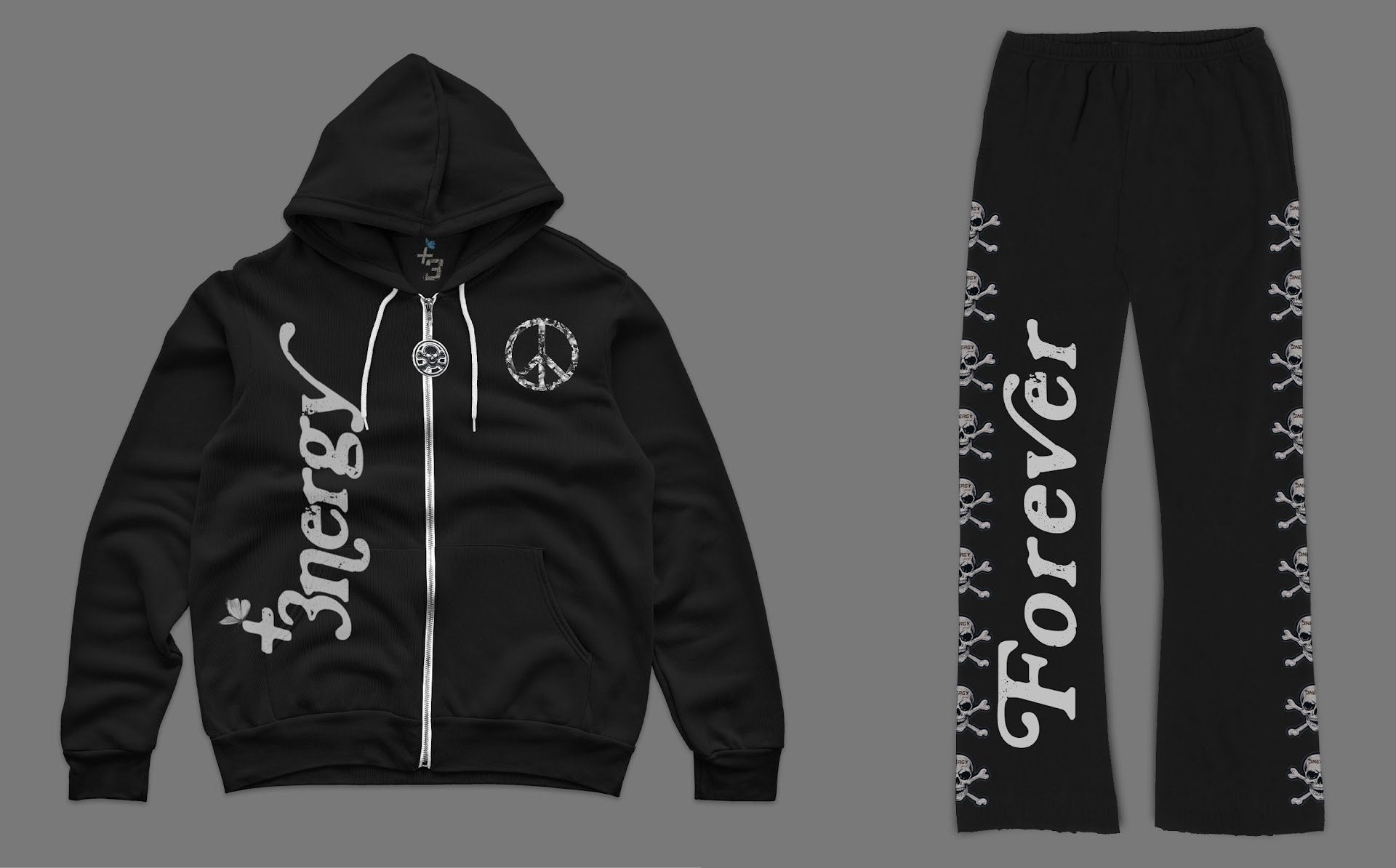 PLE Black Sweatsuit (Peace, Luv & Energy)